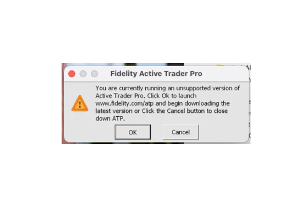 active trader pro currently running supported version