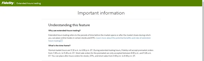 fidelity-extended-hours-trading-info