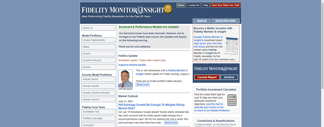 Fidelity Monitor Insight Vs Fidelity Investor Newsletter Which Is 