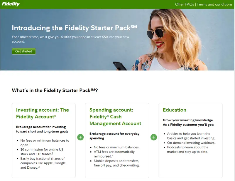 Fidelity Starter Pack Promotion 2022 100 Sign Up Bonus UseFidelity